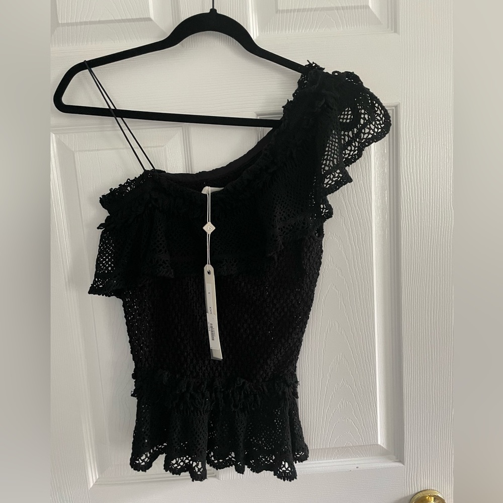 Jonathan Simkhai crochet top size s. Black